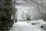 snowy cottage in Ceredigion